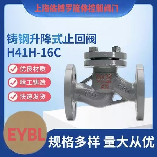 上海依搏罗H41H铸钢法兰升降式止回阀